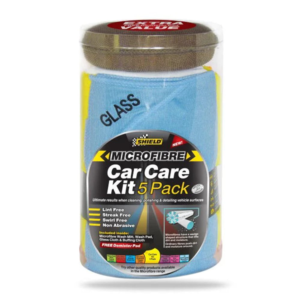 Shield Microfibre Car Care Kit 5 pack