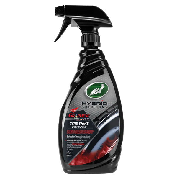 TURTLE WAX HYBRID SOLUTIONS GRAPHENE ACRYLIC TYRE SHINE SPRAY COATING 680ML